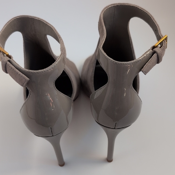 Tory Burch Gray Suede Ashton Bootie Heel Shoes size 5M - Picture 5 of 15